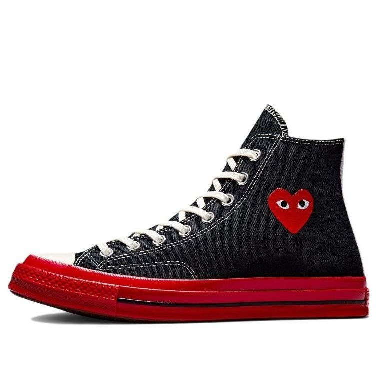 Converse x COMME des GARCONS PLAY Chuck 70 High 'Black Red' A01793C - 1