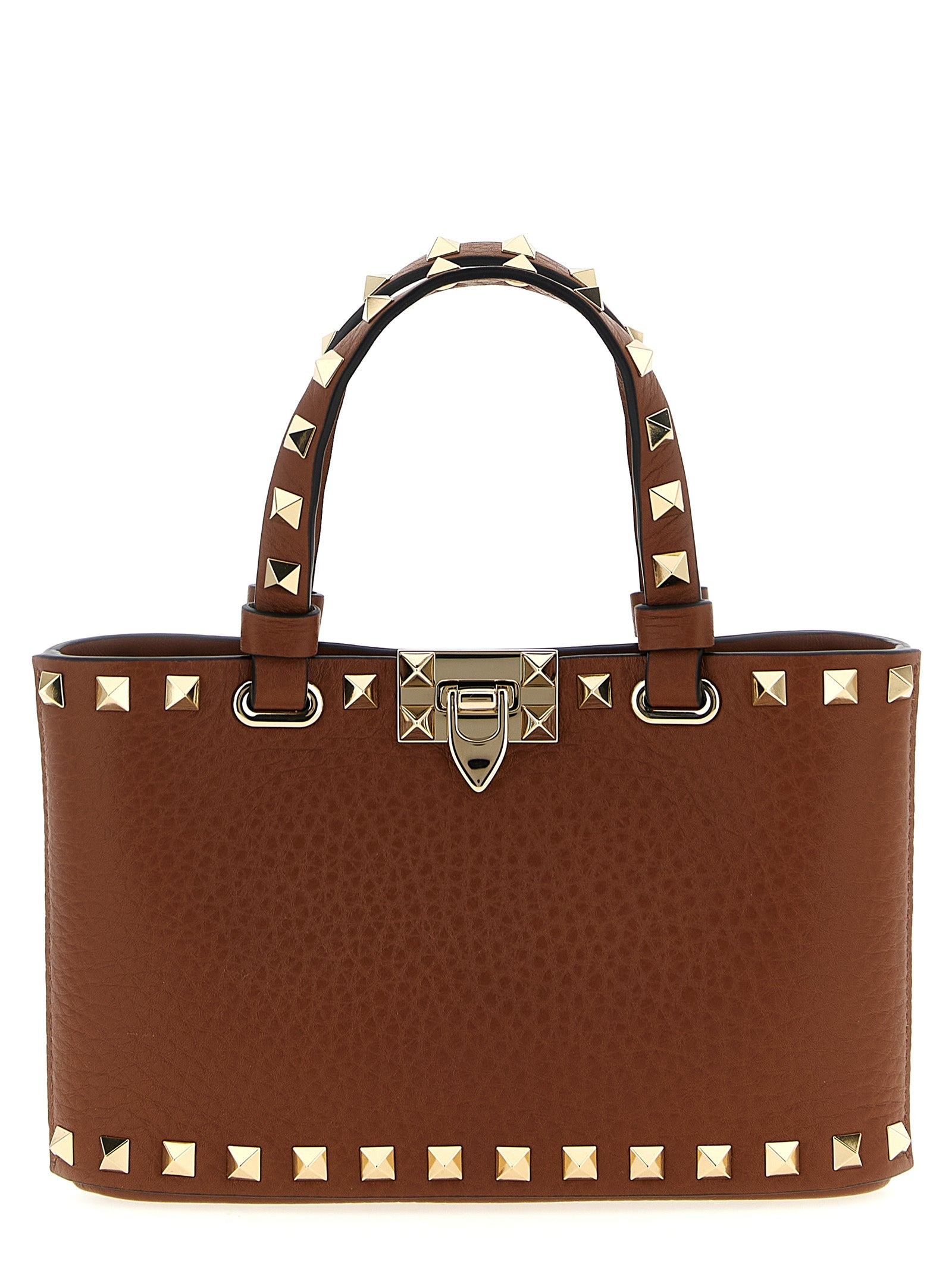 Rockstud Hand Bags Brown - 1