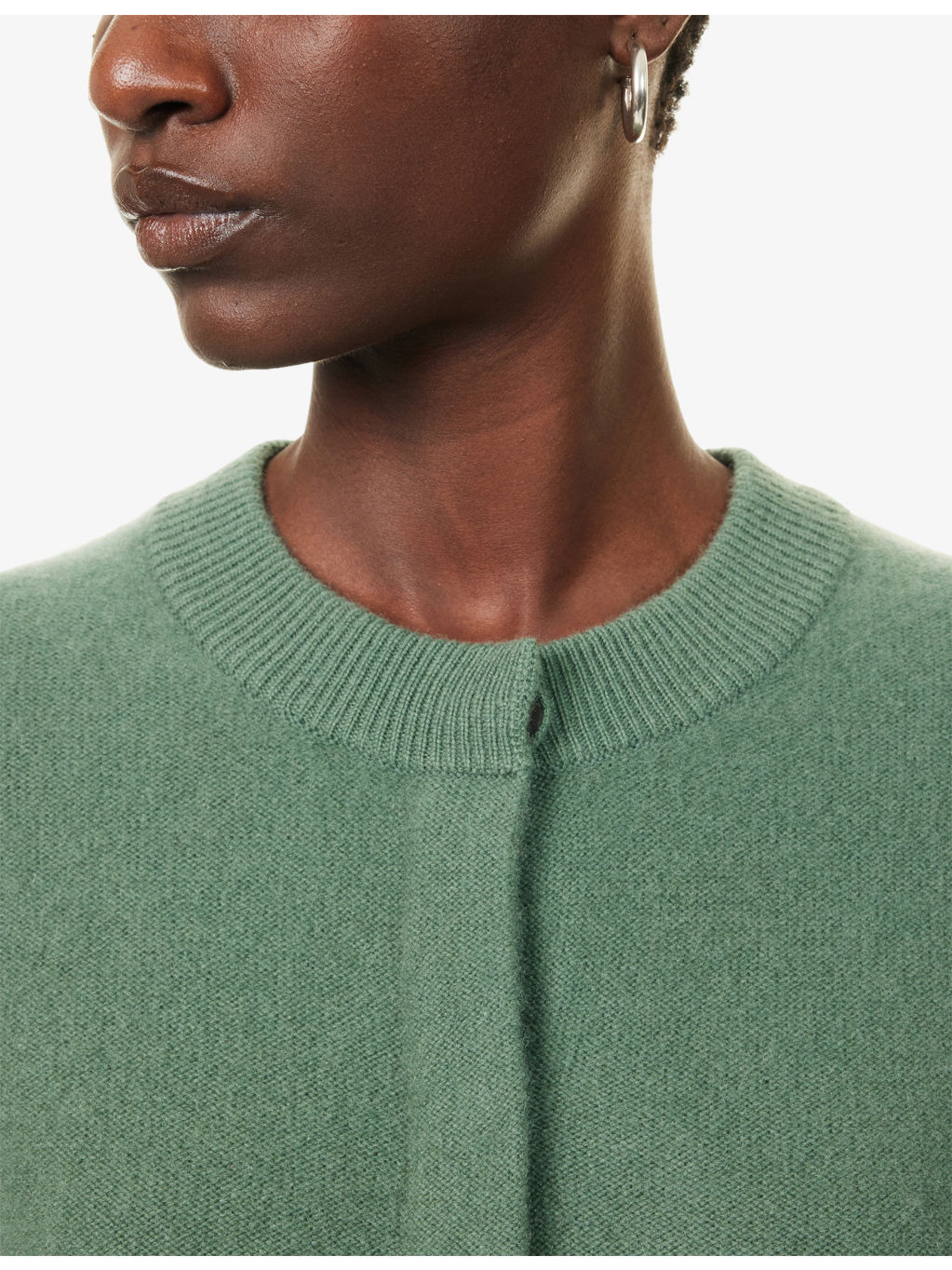 Regular-Fit Round-Neck Cashmere Cardigan - 5