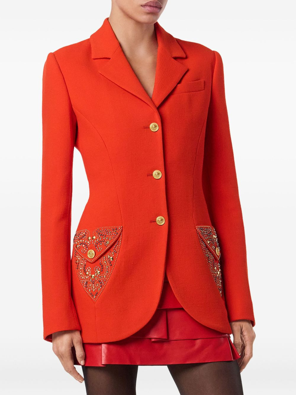 crystal-embellished blazer - 3