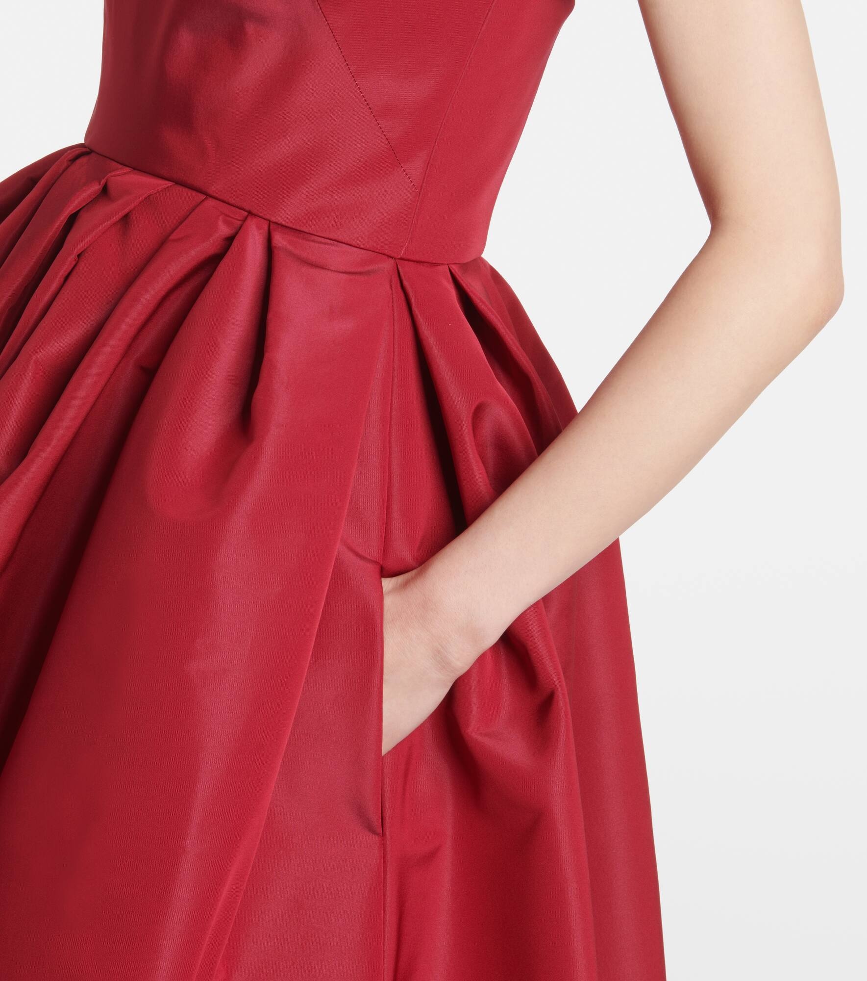 Strapless belted silk cocktail dress - 5