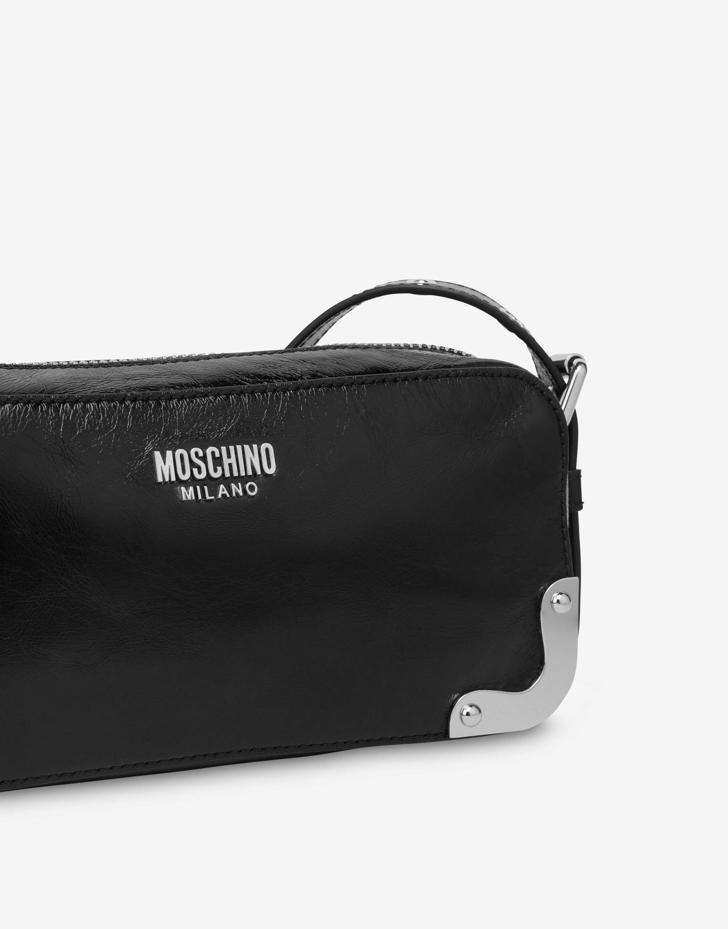 METAL CORNER SHINY CALFSKIN BAG - 4