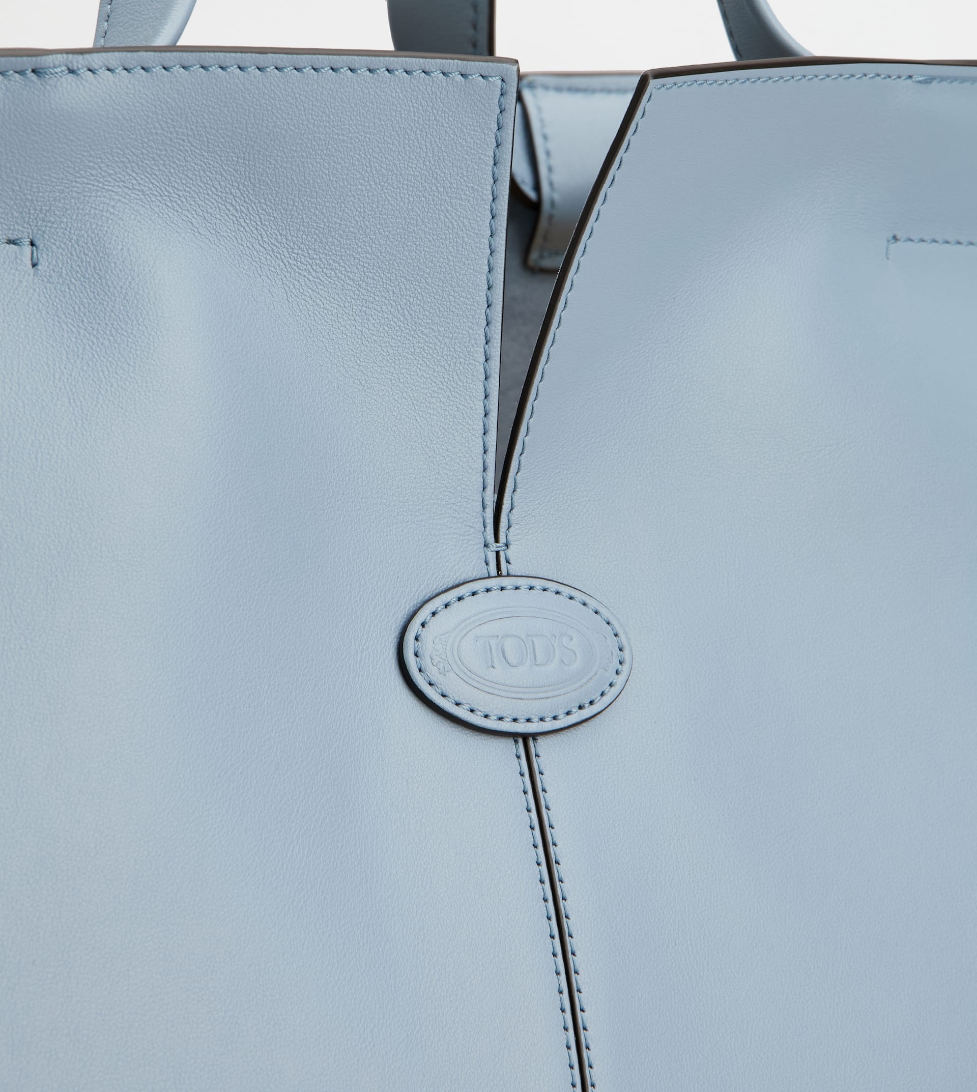 TOD'S DI BAG FOLIO IN LEATHER MEDIUM-SMALL - LIGHT BLUE - 6
