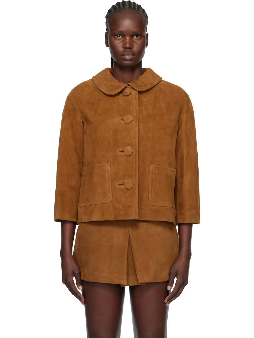 Tan Doll Suede Jacket - 1