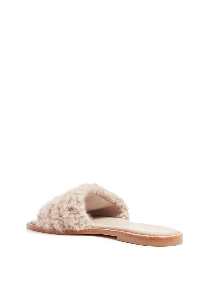 GABRIELA HEARST Ballast Slide Sandal in Oatmeal Leather & Cashmere outlook
