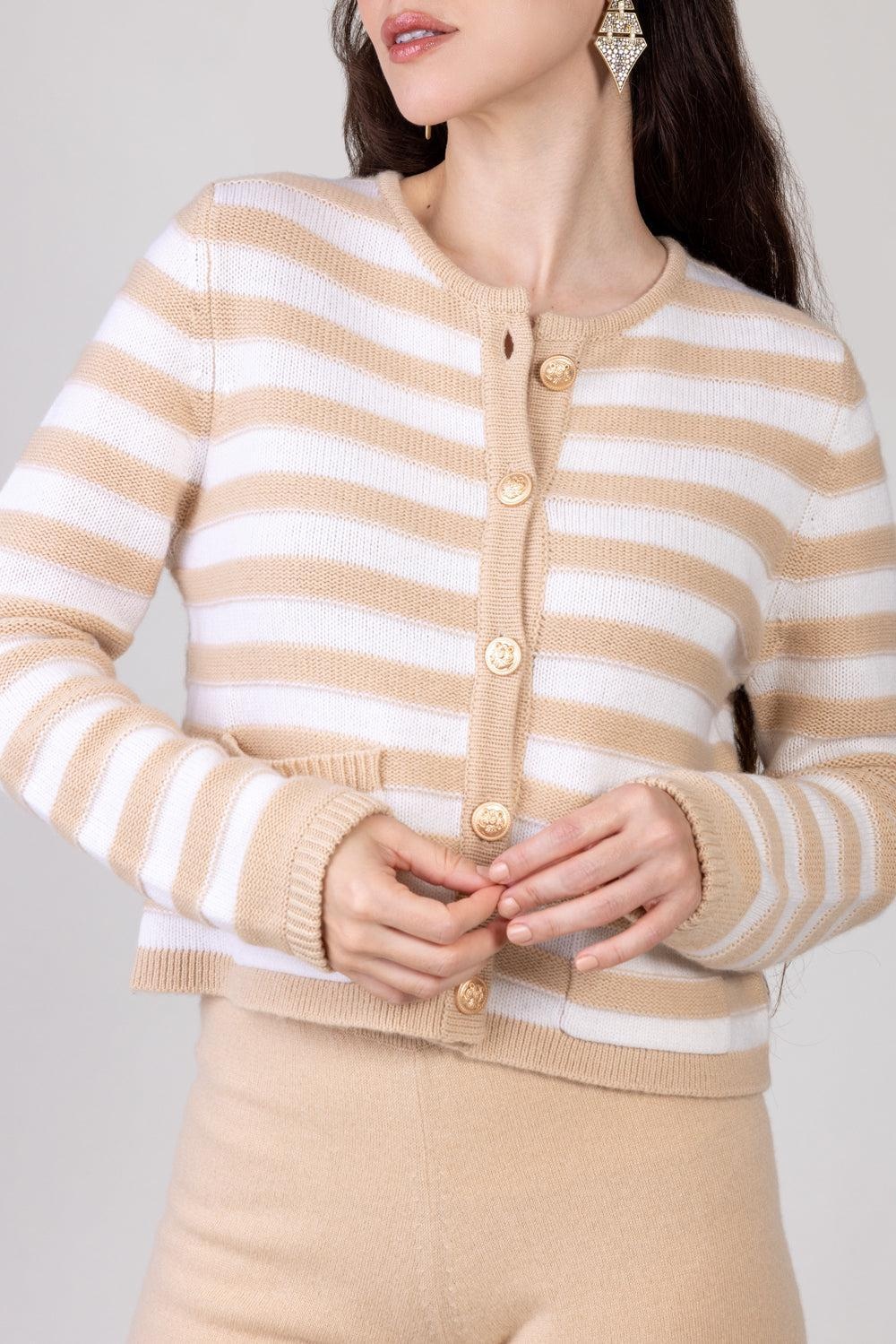 CREWNECK BUTTON-UP CARDIGAN - 3