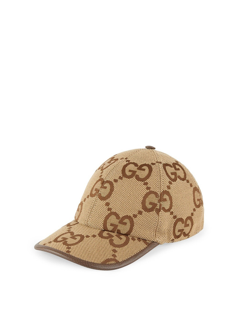 Maxi GG Logo Print Cap Brown - 1
