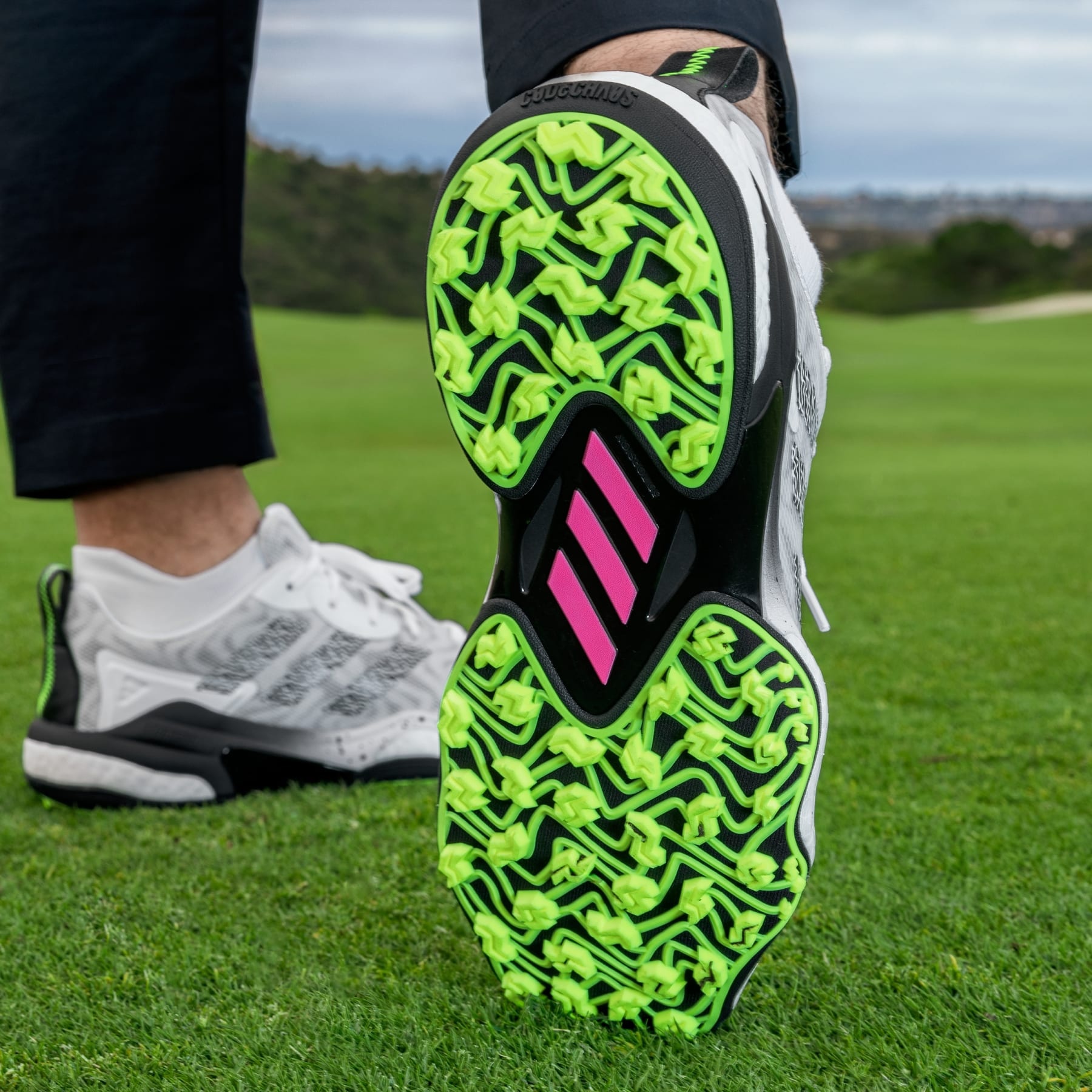ADIDAS CodeChaos 25 Spikeless Golf Shoes Mens 12.5 White Black Yellow NWT IF3268 adidas Codechaos 25 Spikeless Golf Shoes - IF3268 | REVERSIBLE main image 2