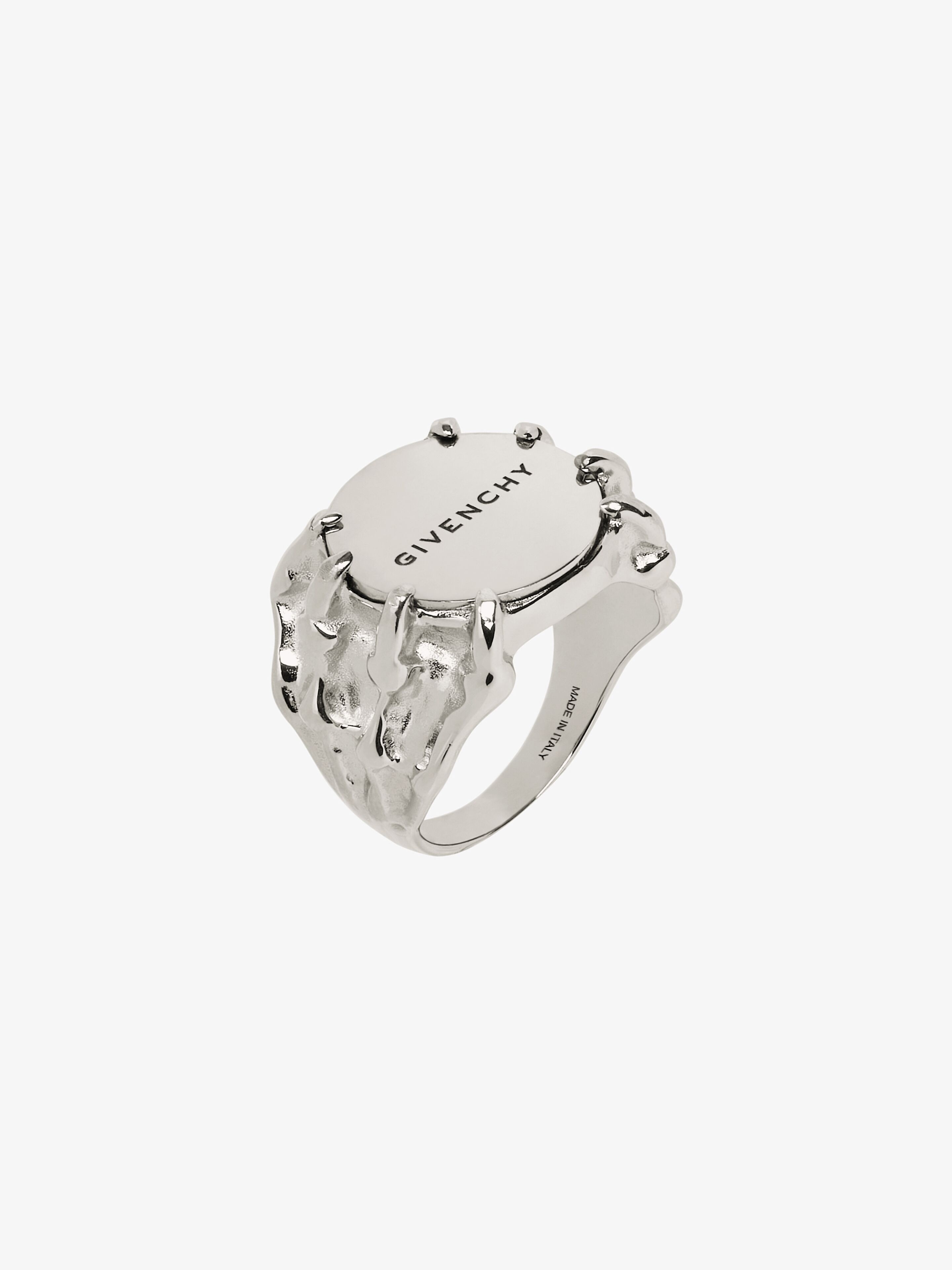 G SKULL RING IN METAL AND ENAMEL - 2