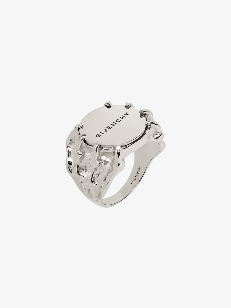 Givenchy G SKULL RING IN METAL AND ENAMEL outlook