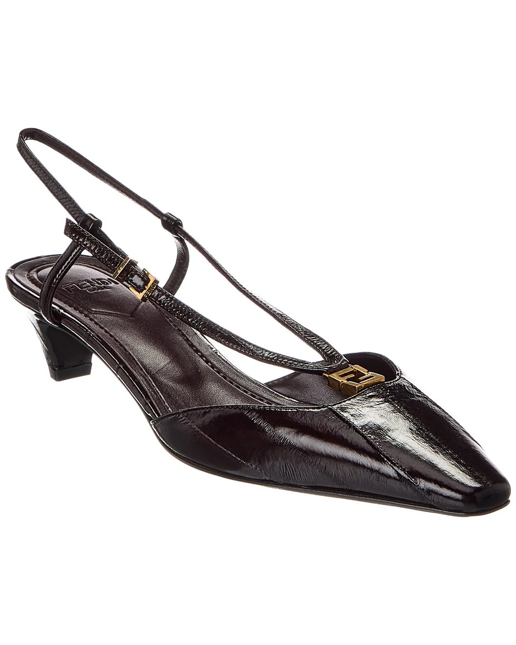 FENDI Colibri Lite FF Jacquard Velvet Slingback Pump - 1