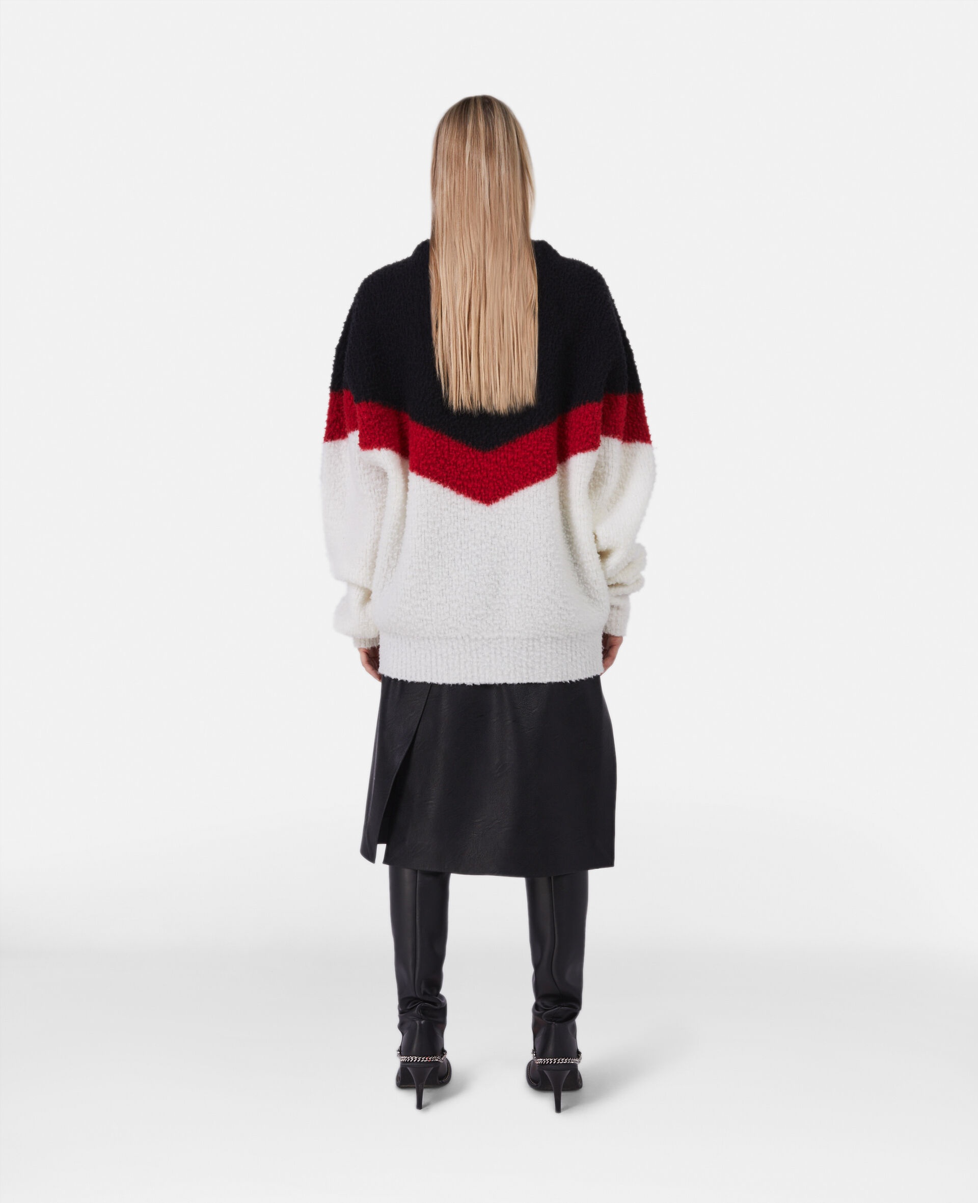 Chevron Stripe Cape Jumper - 3