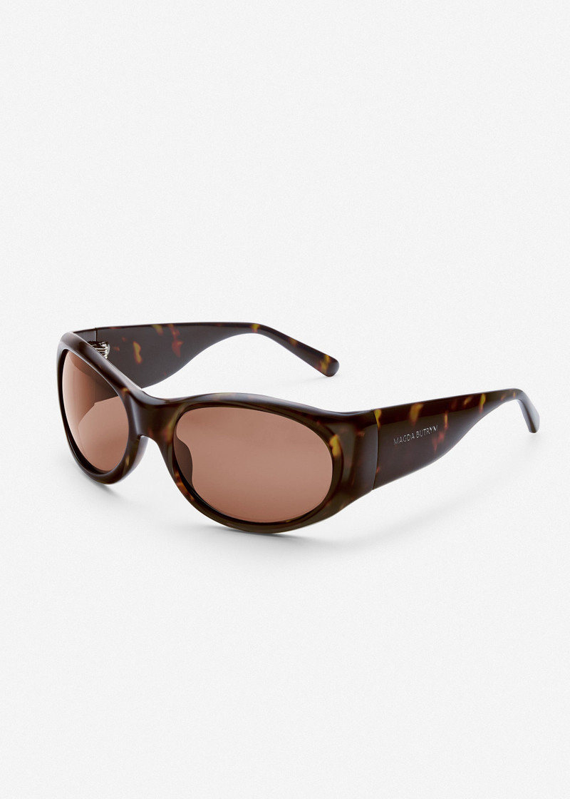 Round sunglasses in brown 3
