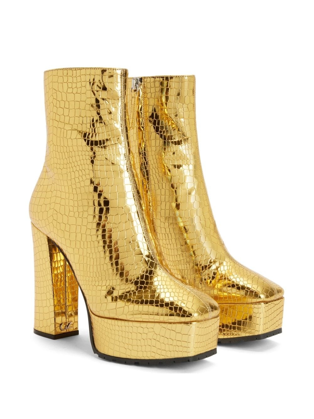 Morgana 120mm crocodile-effect ankle boots - 2