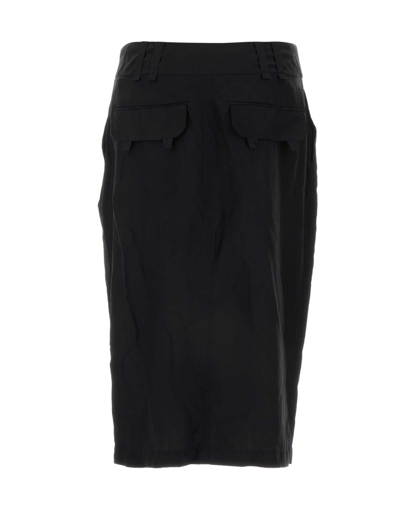 Black Crepe Skirt - 2