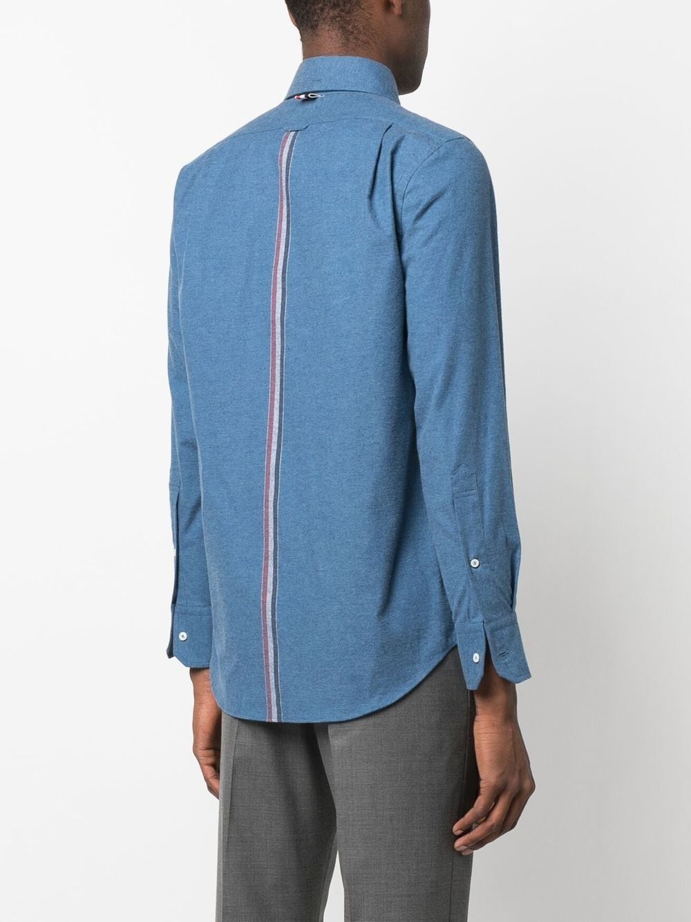 logo-patch denim shirt - 4