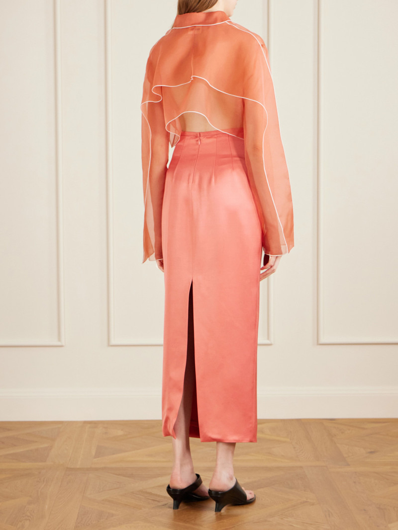 Fritz Cropped Layered Silk-organza Shirt 3