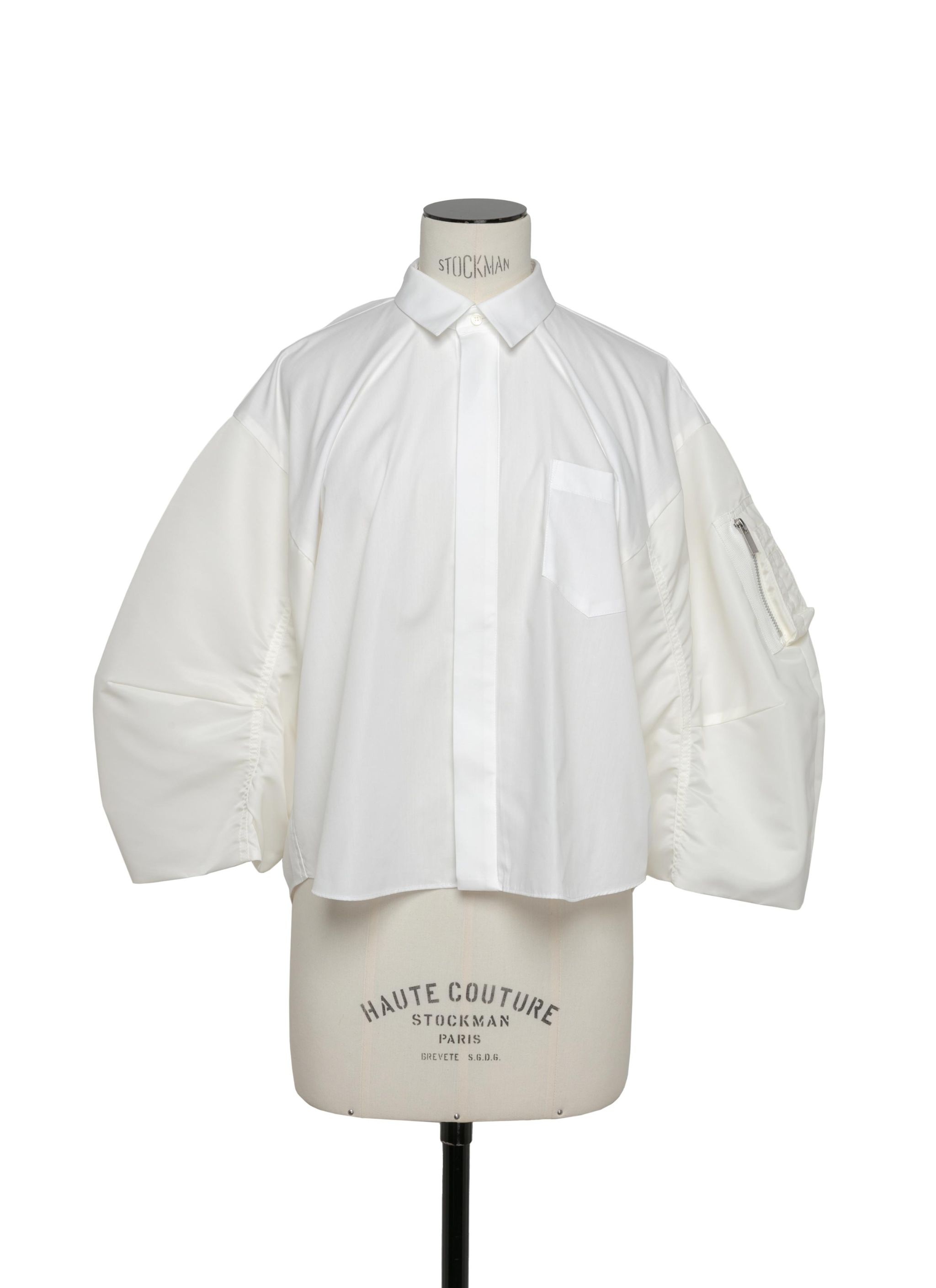 Cotton Poplin x Nylon Twill Shirt - 1