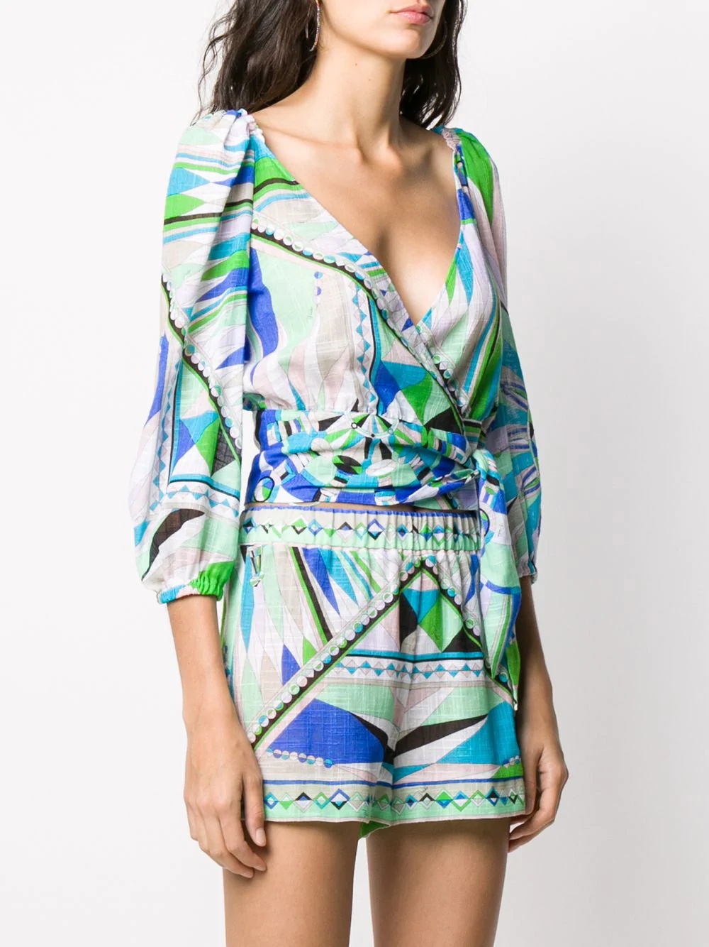 abstract print wrap top - 3