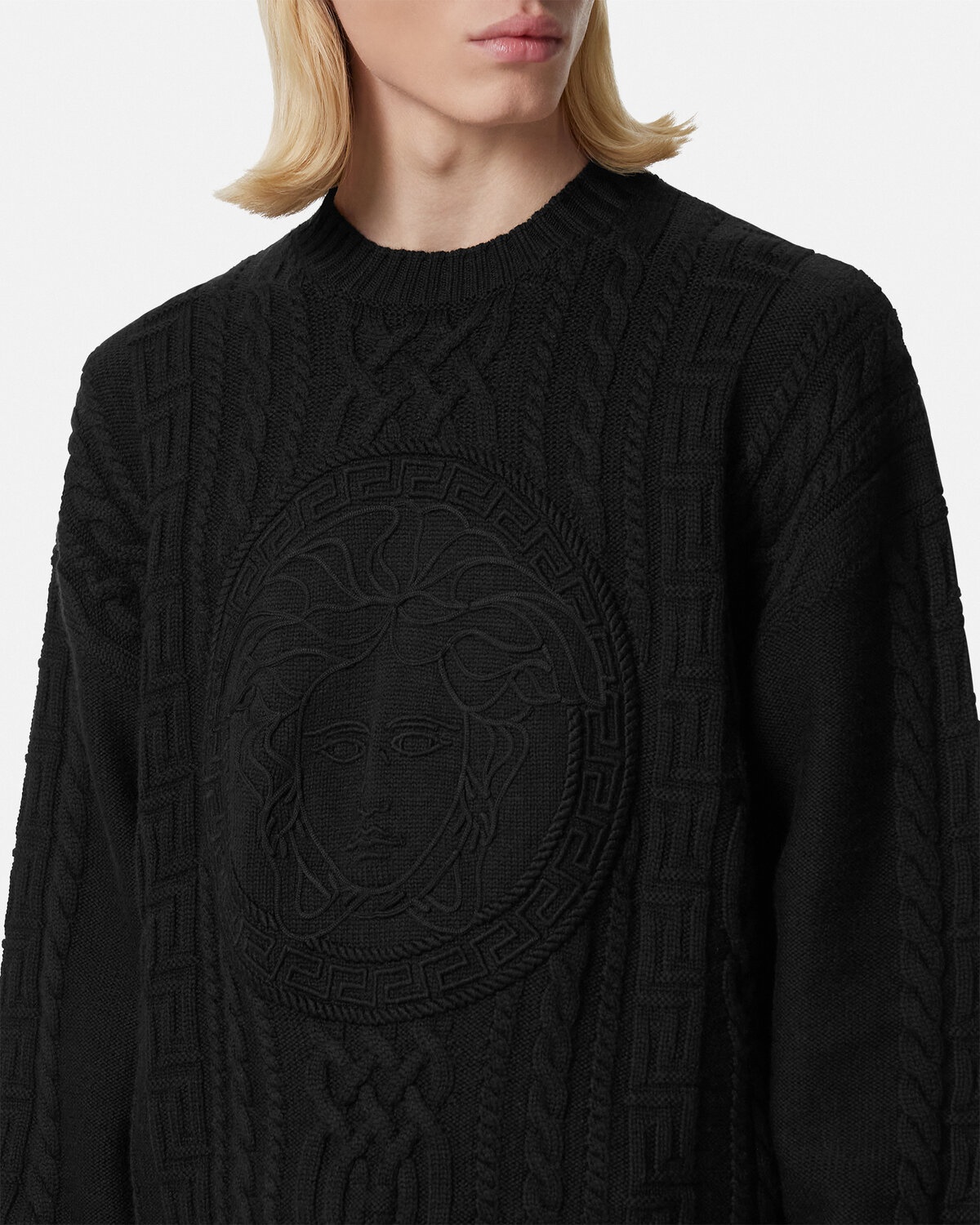 Medusa Cable-Knit Sweater - 3
