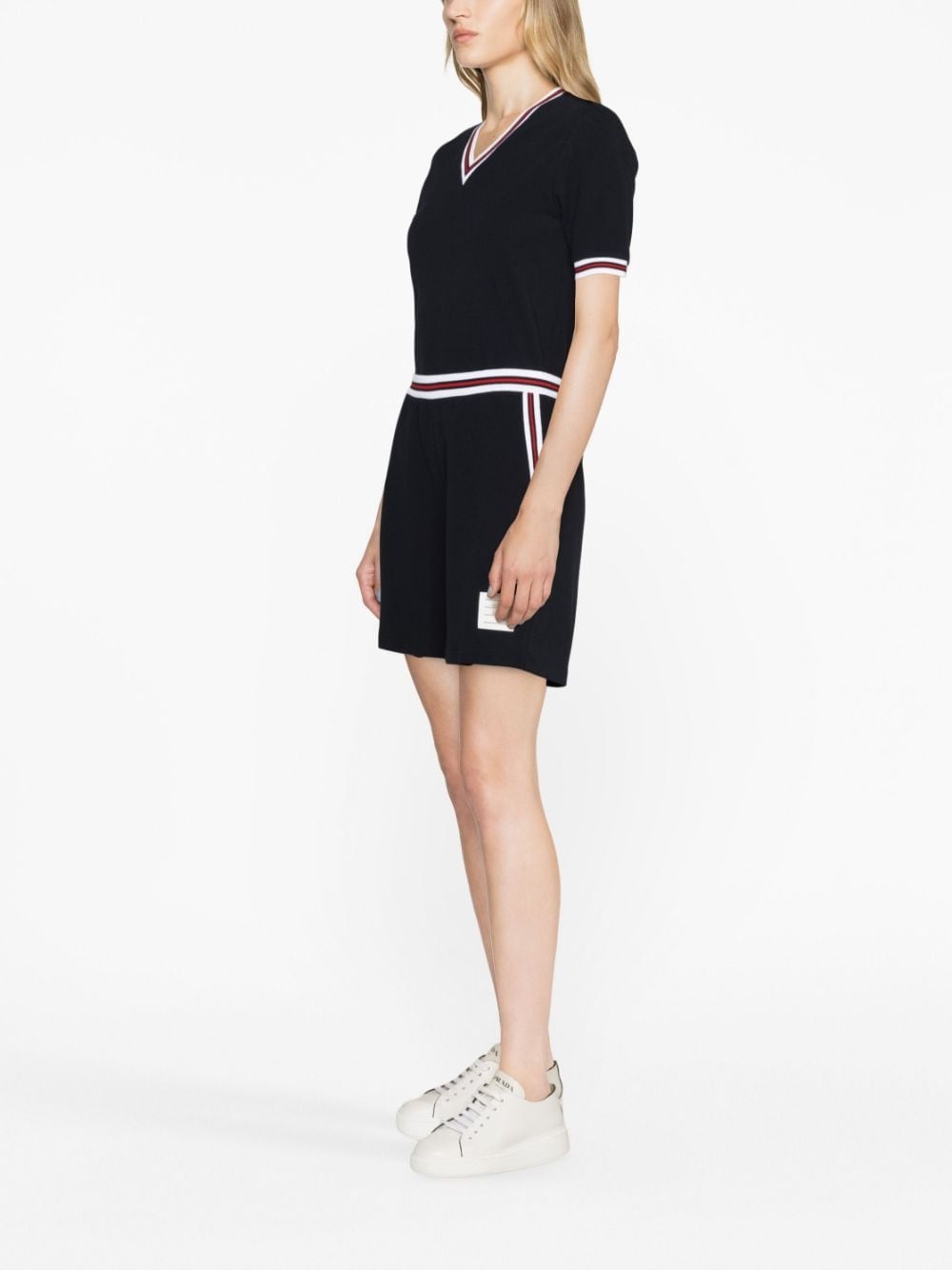RWB-waist logo-patch shorts - 3