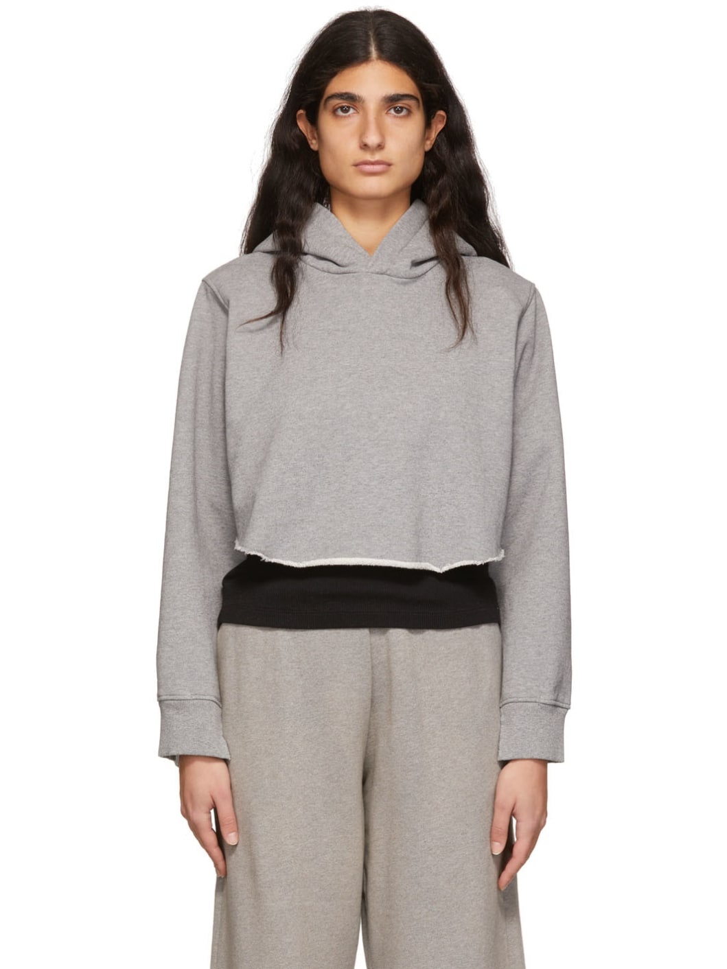 Grey Cotton Hoodie - 1