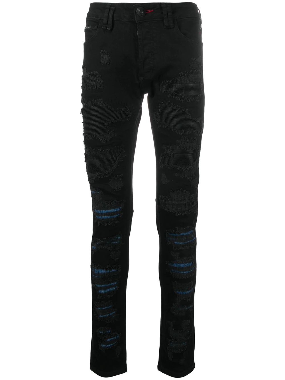 distressed slim-fit jeans - 1