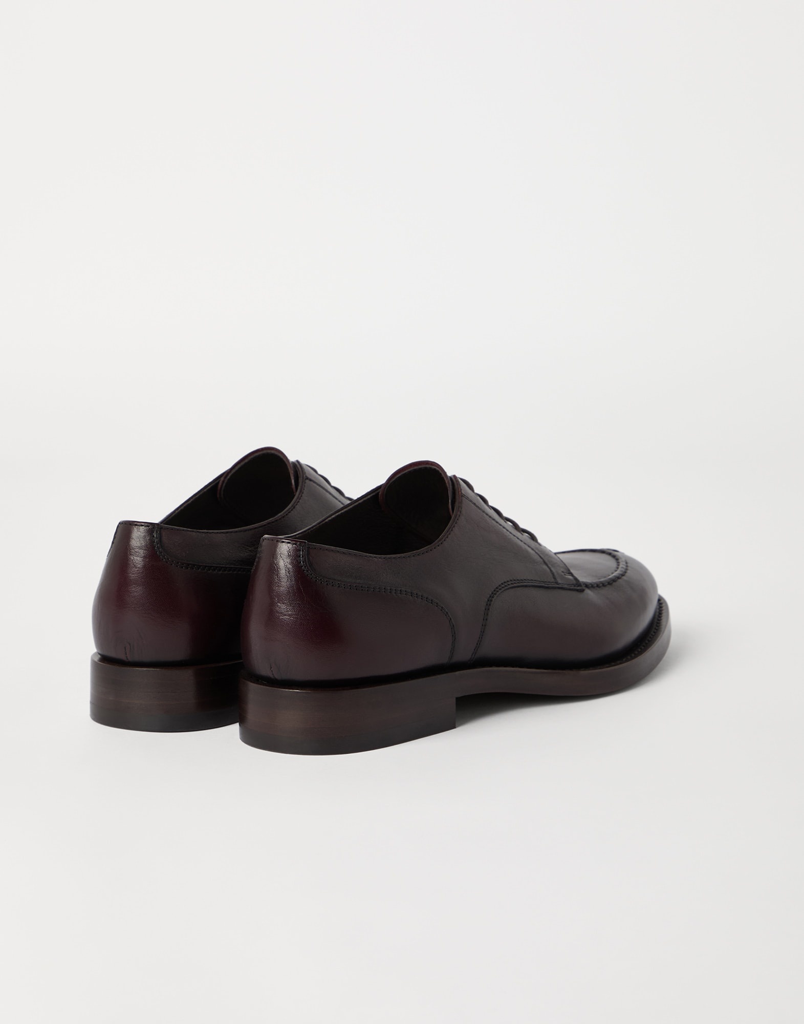 Burnished calfskin derbys - 2