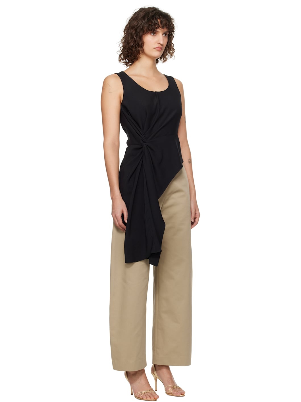 Black Asymmetric Twisted Top - 2