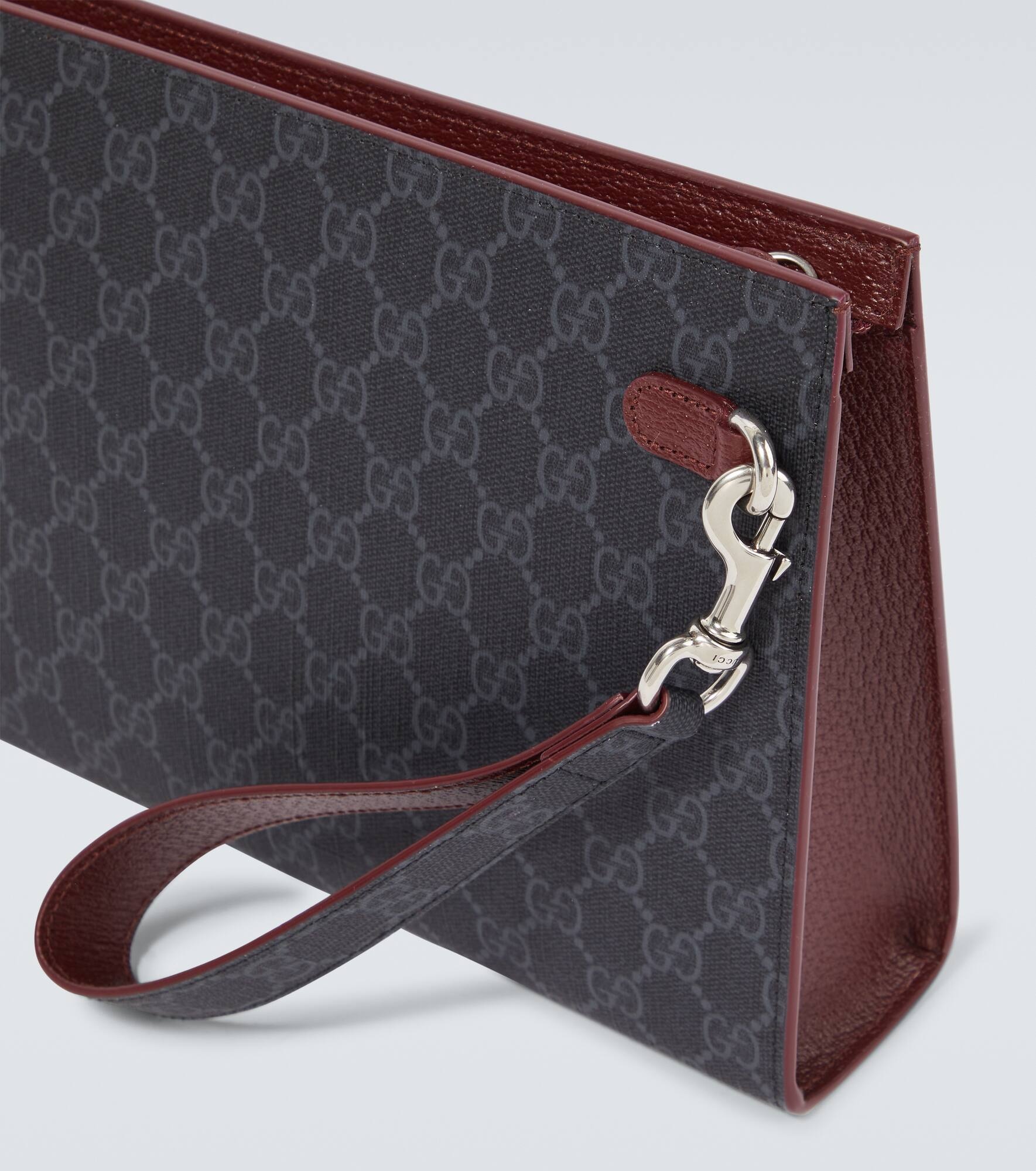 GG canvas leather-trimmed pouch - 6