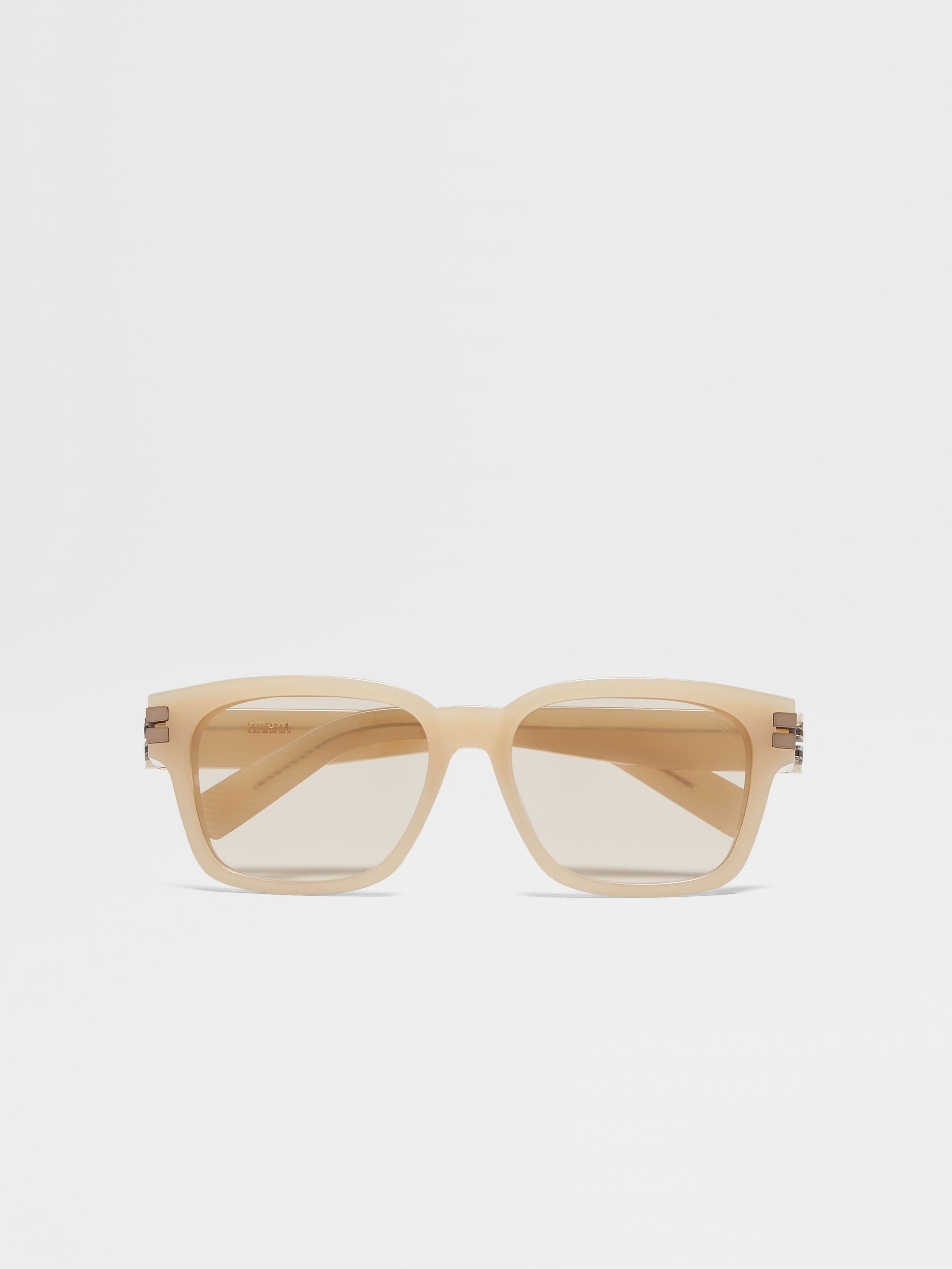 BEIGE ACETATE SUNGLASSES - 1