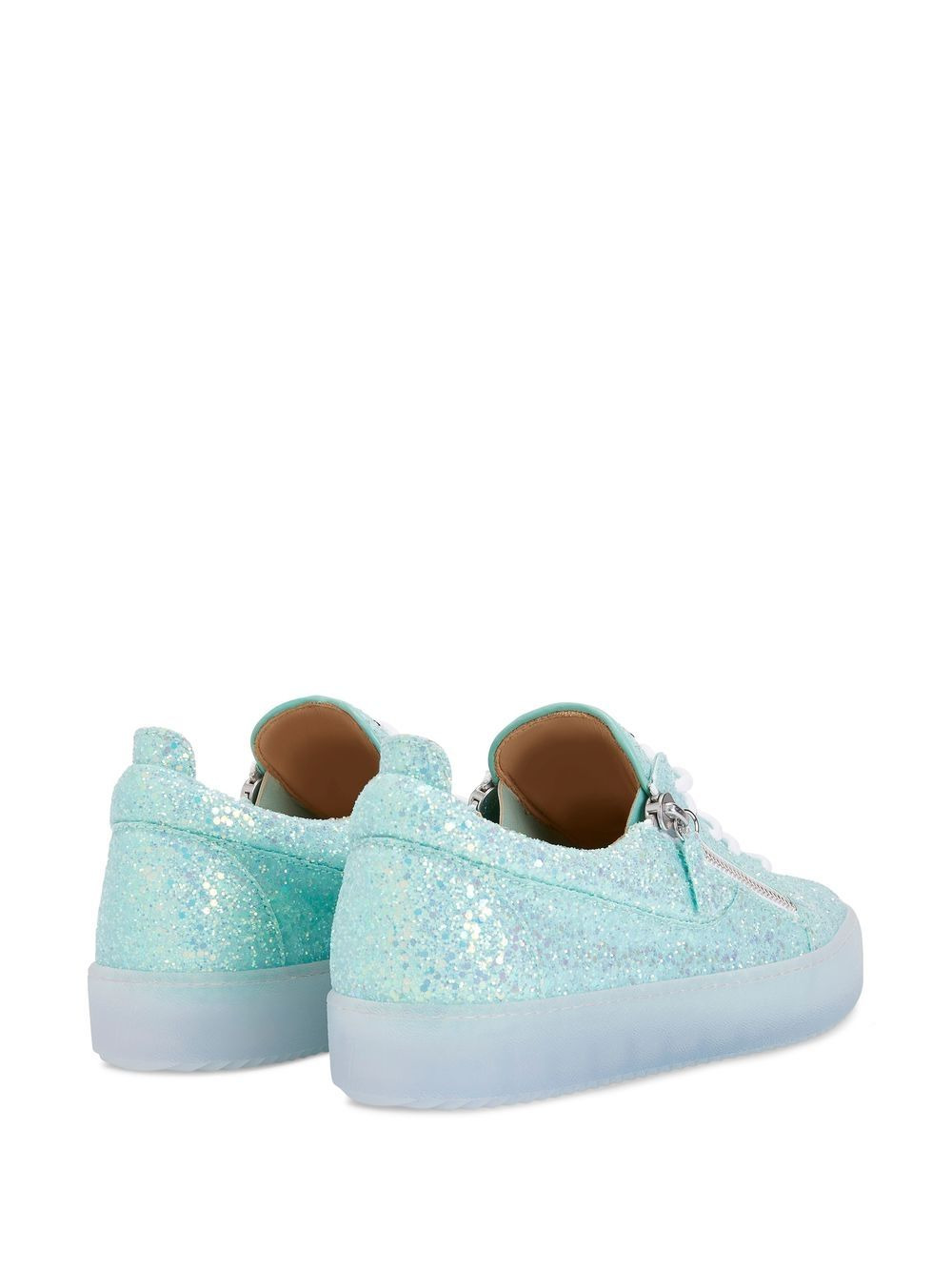 zip-detail glitter trainers - 3