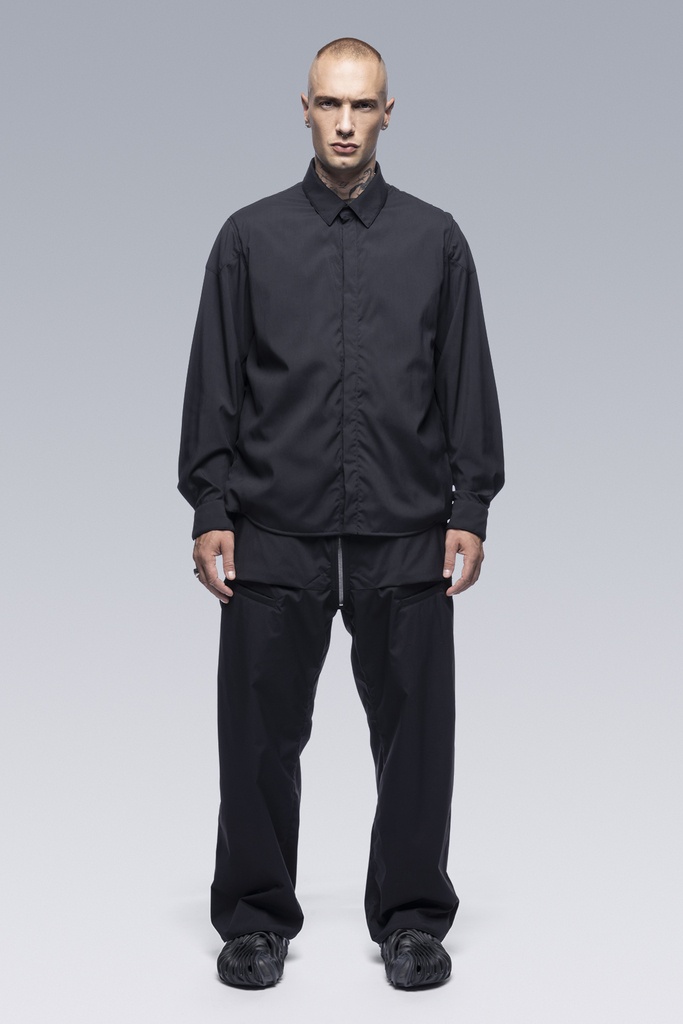 LA10-M Nylon Stretch Polartec® Alpha® Press Button Shirt Jacket Black - 32