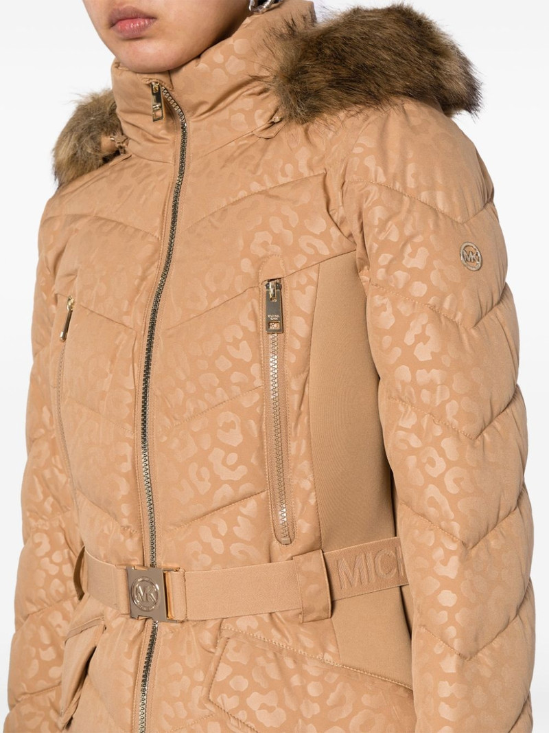 leopard-print padded parka coat 5