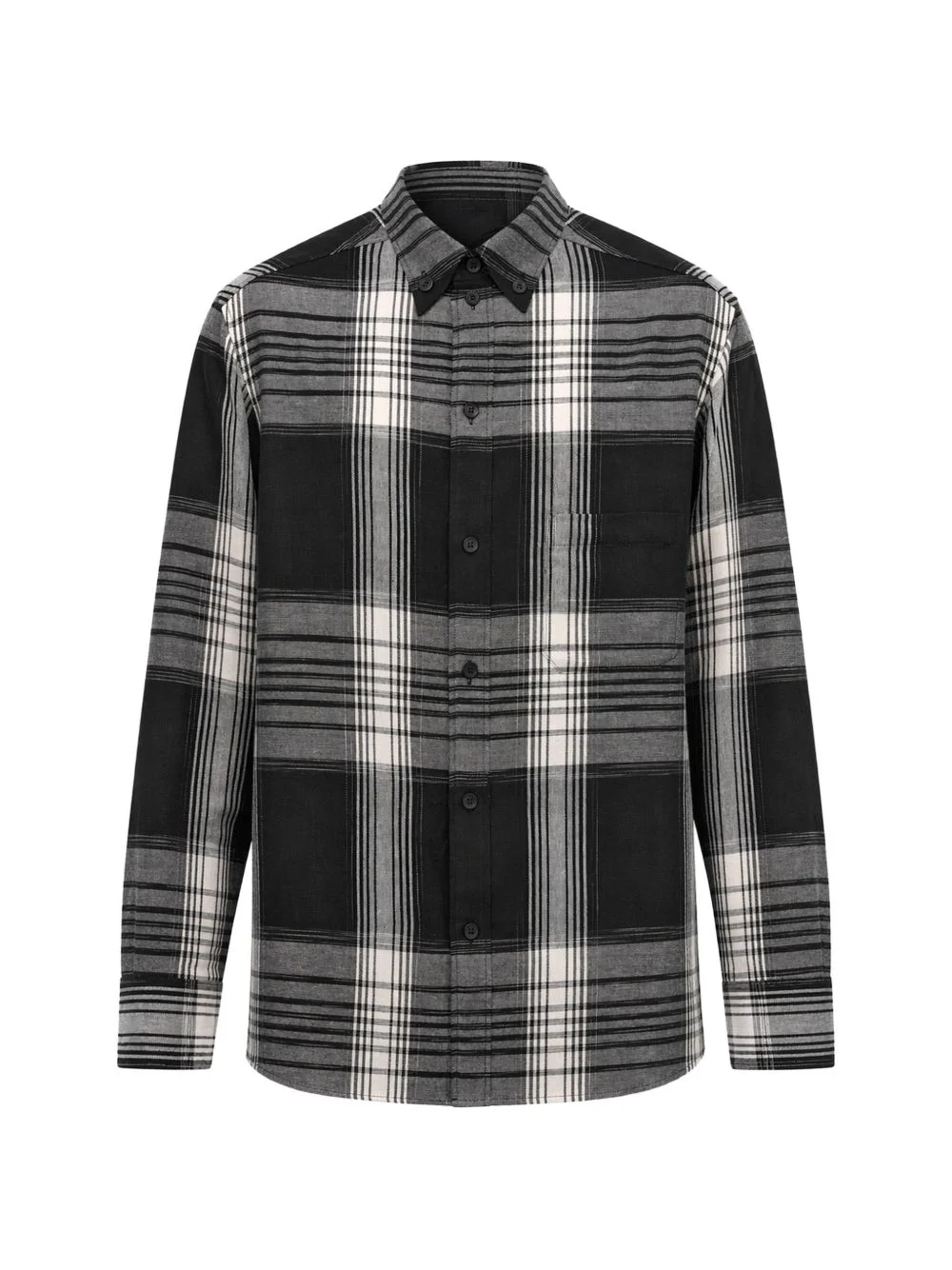 plaid button-down shirt - 1