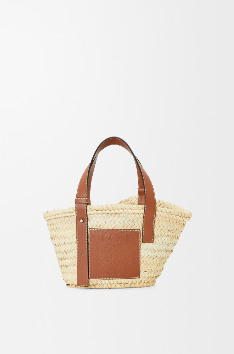 Small Basket bag in palm leaf and calfskin 1