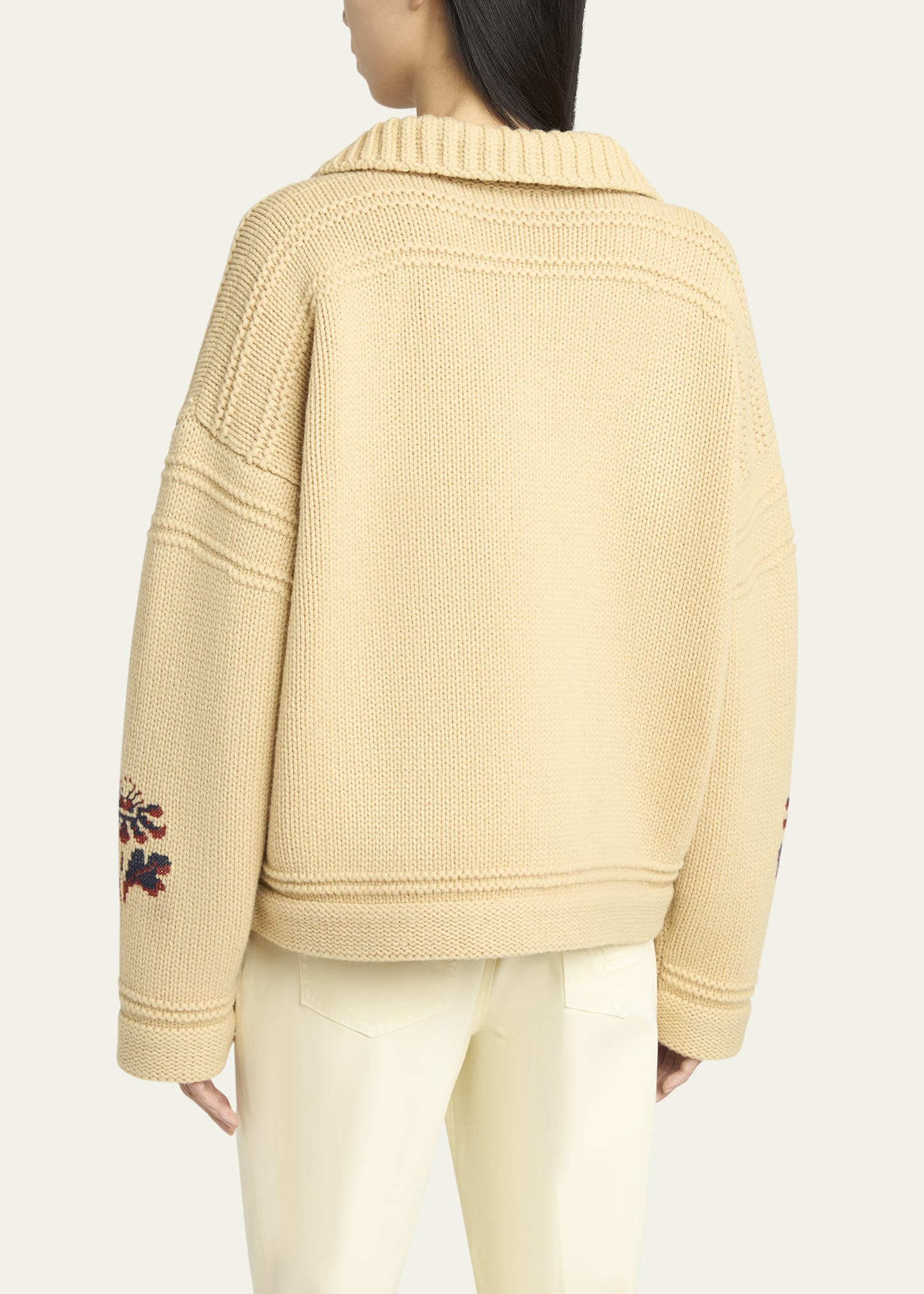Lace-Up Wool-Cashmere Sweater - 3