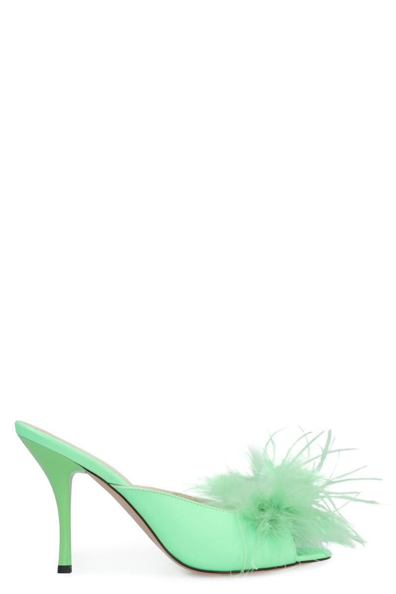 PINKO SATIN MULES - 1