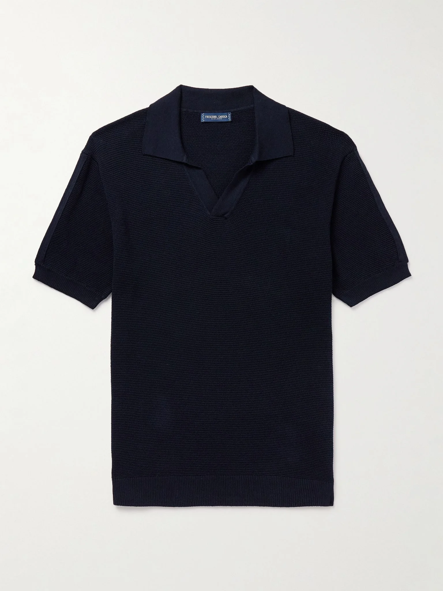 Rino Slim-Fit Cotton Polo Shirt Navy - 1