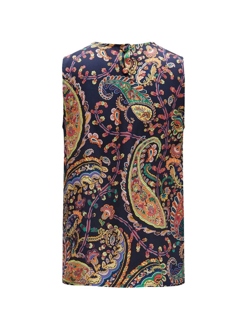 Etro paisley-print sleeveless blouse outlook