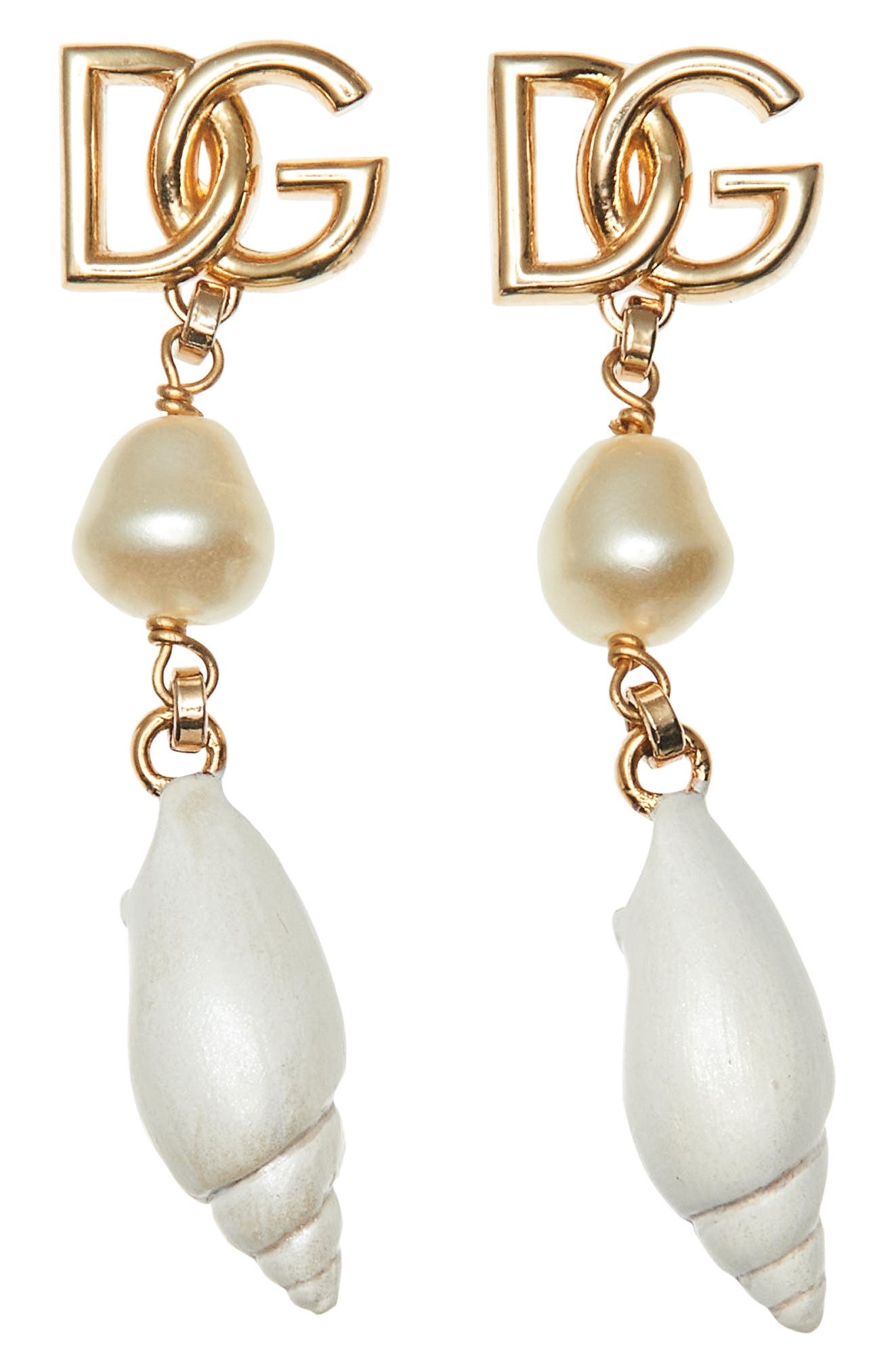 Dolce&Gabbana DG Shell Drop Earrings in Zoo00 Oro at Nordstrom - 4