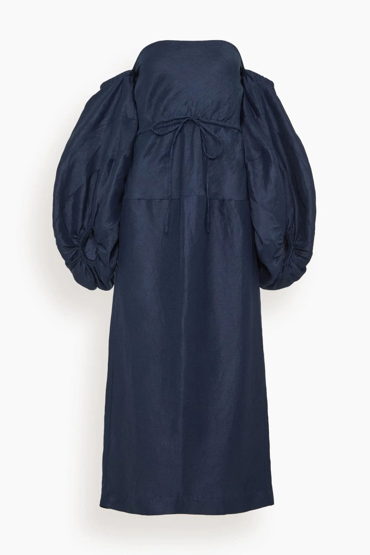 Balloon Sleeve Dress in Navy - 1