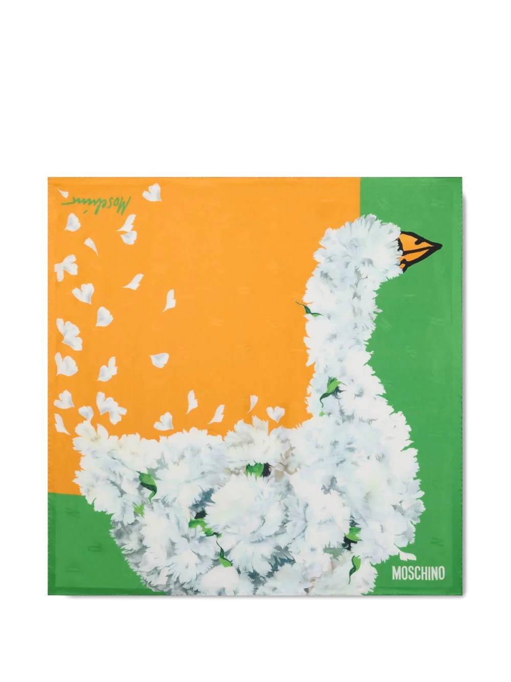 floral silk scarf - 1