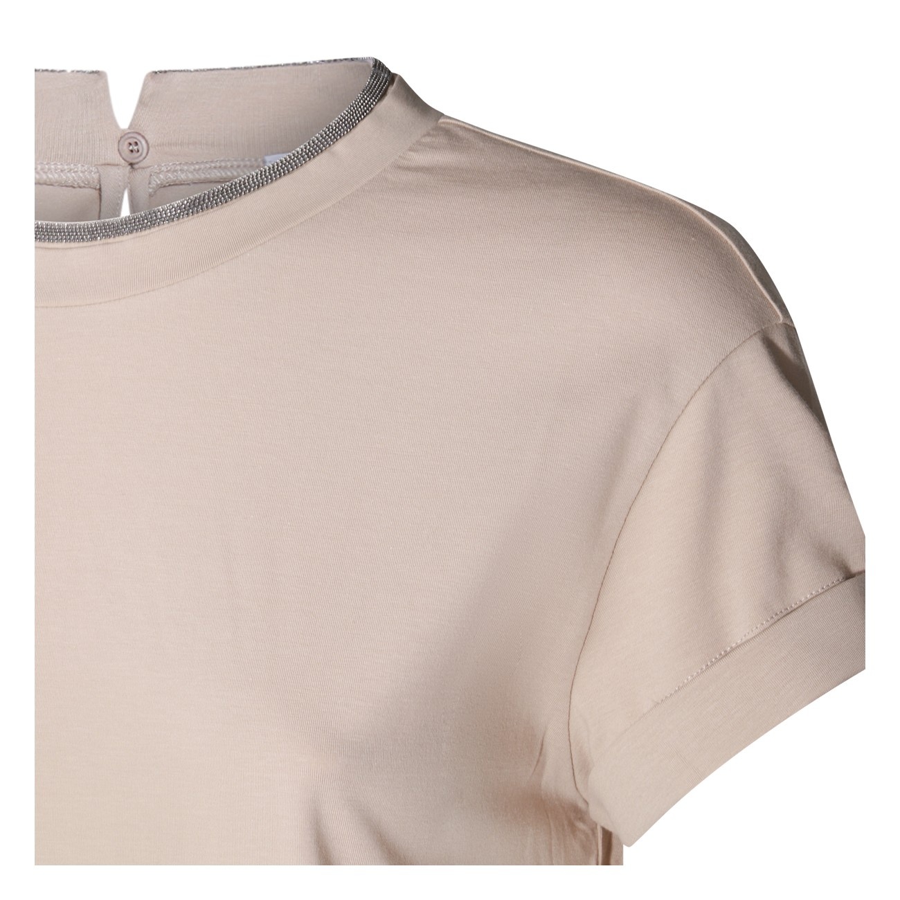 beige cotton t-shirt - 3