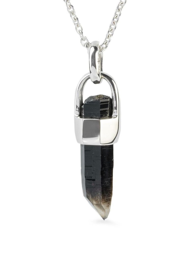 Parts of Four sterling silver Talisman Smoky Quartz necklace outlook