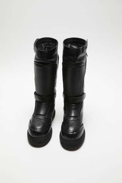 Acne Studios Patchwork leather boots - Black outlook