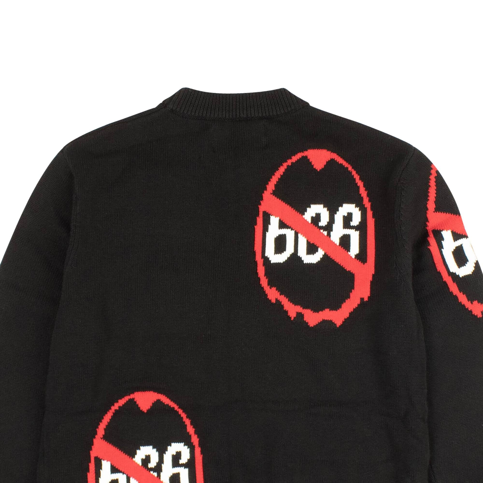 Who Decides War Anti 666 Knit Crewneck Sweater 'Black' - 4