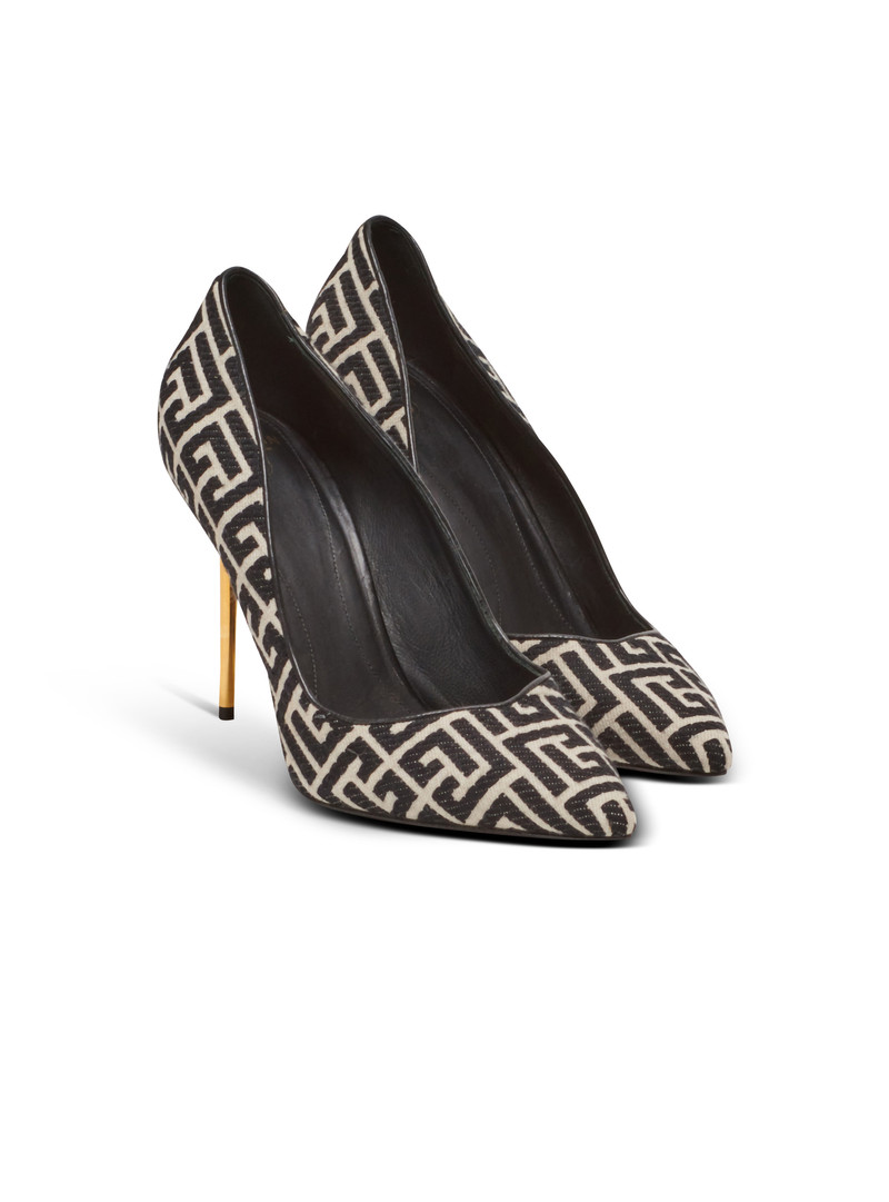 Balmain Ruby stilettos with jacquard monogram outlook