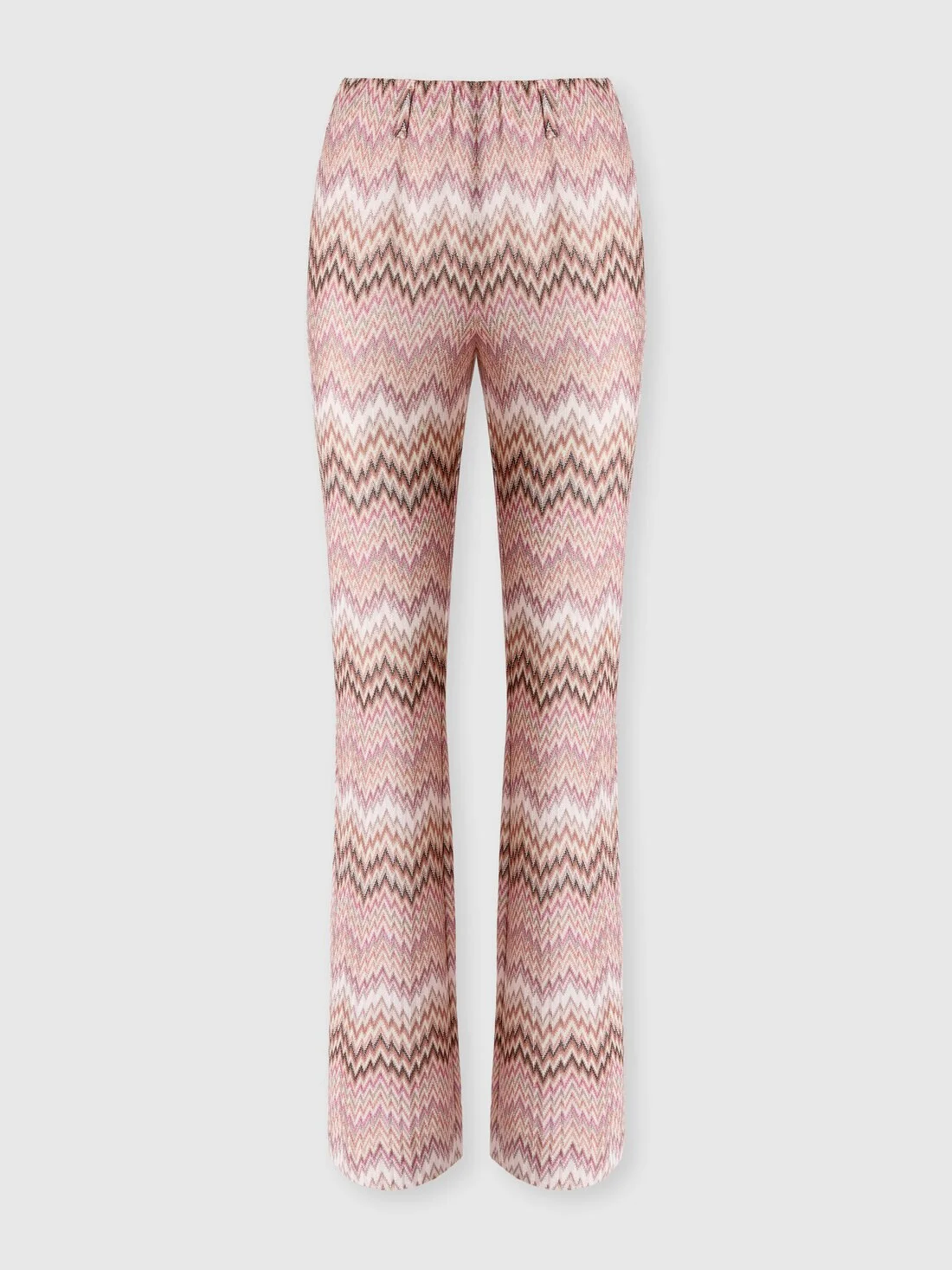 Snake motif viscose flare trousers - 1