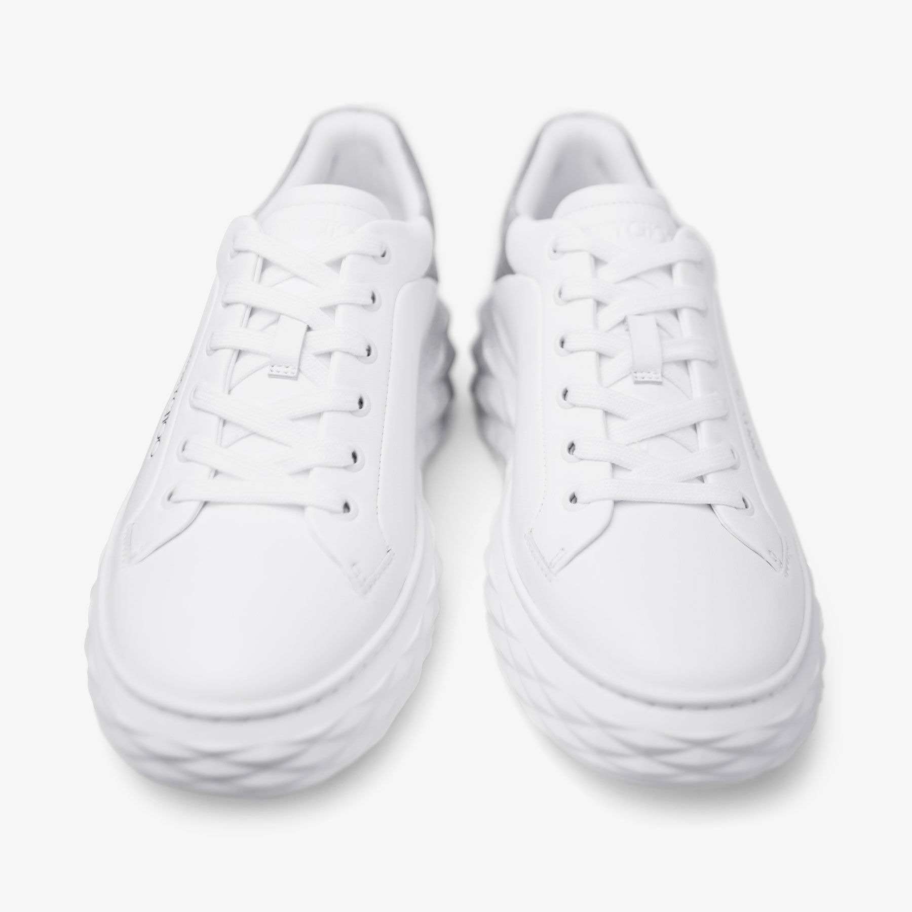 Diamond Maxi F II
White & Silver Nappa Leather Glitter Trainers - 5